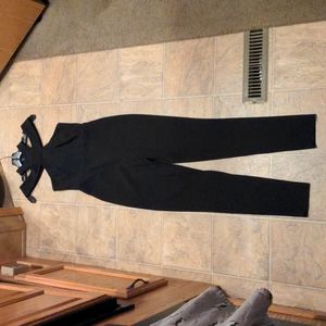NOWT Night out small black romper pants suit